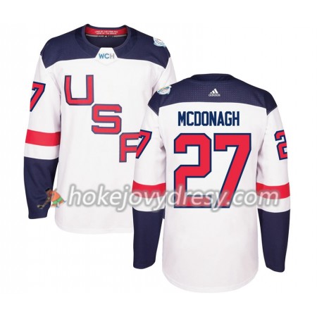 Pánské Hokejový Dres USA Ryan McDonagh 27 Světový pohár v ledním hokeji 2016 Bílá Premier
